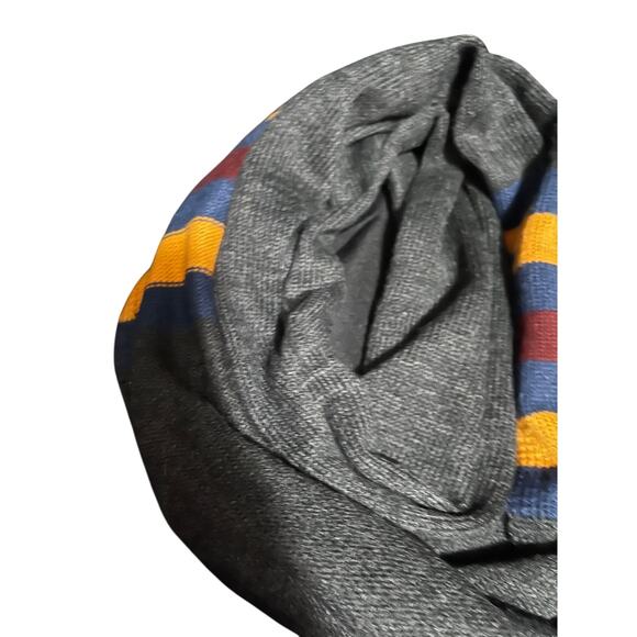 Tommy Hilfiger Long Gray Striped Scarf - Men's - Unisex - Picture 4 of 4